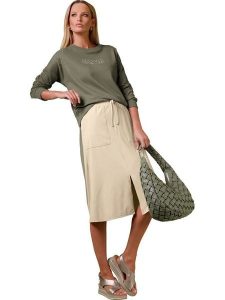Heine Bluza w kolorze khaki rozmiar: 42. Brązowe bluzy Heine, bez wzorów, bez kaptura. Za 86,99 zł.