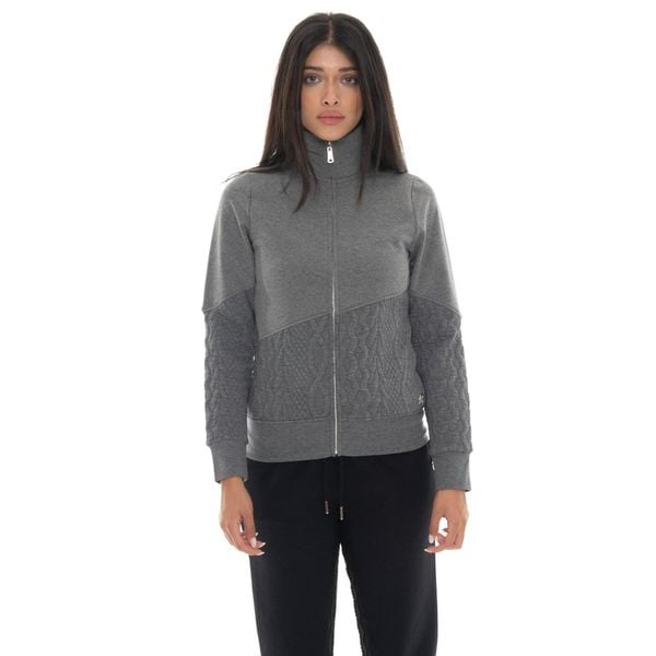 Bluza zimowa Damen ze Stehkragen und Reißverschluss, Leone 1947 Warkocz. Szare bluzy LEONE 1947 APPAREL, na zimę, bez wzorów, z bawełny, bez kaptura. W wyprzedaży za 191,56 zł.