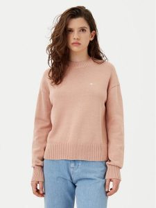 Calvin Klein Jeans Sweter Monogram J20J224802 Pomarańczowy Regular Fit. Brązowe swetry klasyczne Calvin Klein Jeans, xl, z bawełny, bez kołnierzyka. Za 279,99 zł.