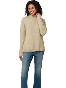 Heine Sweter w kolorze beżowym rozmiar: 44. Brązowe golfy Heine, bez wzorów. Za 82,83 zł.