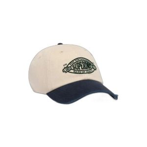 Czapka baseballowa damska z kontrastowym daszkiem Superdry. Brązowe czapki Superdry, bez wzorów, z materiału, eleganckie. Za 130,40 zł.