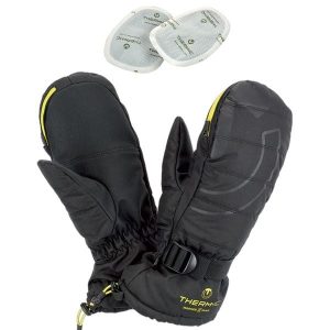 Mitenka grzewcza ski doroslych Therm-ic Warmer Ready Gloves kieszen na suwak. Czerwone rękawiczki THERM-IC, bez wzorów, z poliesteru. Za 279,00 zł.