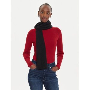Szalik Calvin Klein. Czarne szaliki Calvin Klein, bez wzorów. Za 299,99 zł.