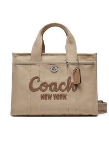 Coach Torebka Cargo CP164 Beżowy. Brązowe shopper bag Coach, bez wzorów, z materiału, bez dodatków. Za 679,99 zł.