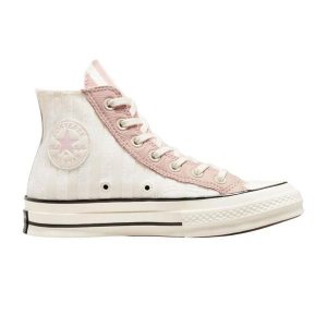 Buty do chodzenia damskie Converse Chuck 70 Hi Striped Terry. Białe buty sportowe Converse, bez wzorów, bez zapięcia, trekkingowe. Za 312,00 zł.