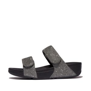 Klapki damskie FitFlop Lulu Shimmerlux. Szare klapki FIT FLOP, bez wzorów, z materiału, bez obcasa. Za 462,00 zł.