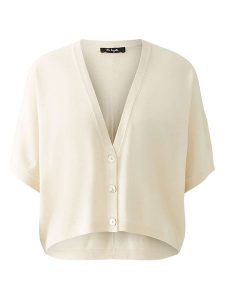 Miss Lagotte Kardigan w kolorze kremowym rozmiar: 38. Brązowe swetry oversize Miss Lagotte, bez wzorów, bez ramiączek. Za 165,99 zł.