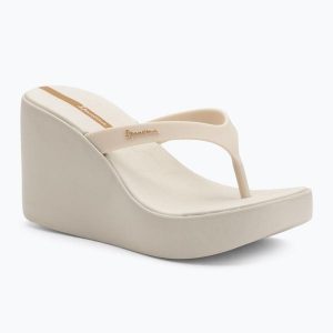 Japonki damskie Ipanema High Fashion II. Brązowe klapki Ipanema, bez wzorów, z materiału, bez obcasa. Za 129,99 zł.