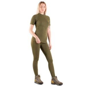 Legginsy termoaktywne damskie Tagart Greenland z wełny merino. Zielone legginsy tagart, bez wzorów, z wełny. Za 269,00 zł.