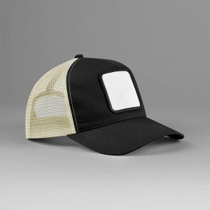 Czapka trucker 5-panelowa z kwadratową łatą Beechfield. Brązowe czapki BEECHFIELD, bez wzorów, z bawełny. Za 76,50 zł.