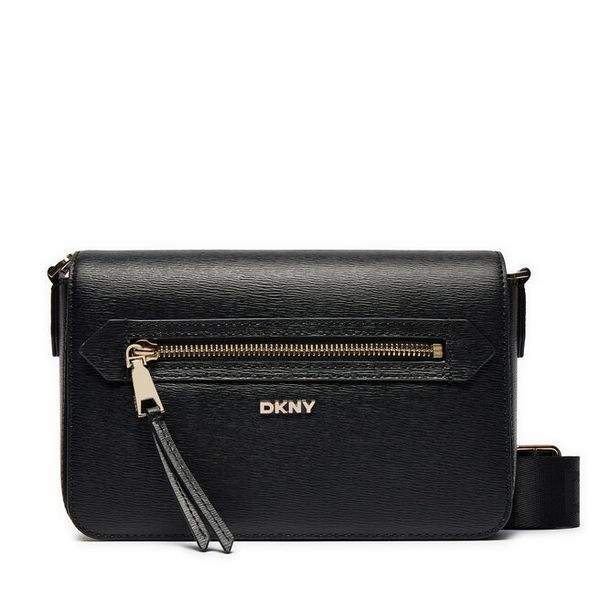 Torebka DKNY. Czarne listonoszki DKNY, bez wzorów, bez dodatków. Za 458,99 zł.