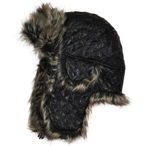 Czapka damska Uszanka Ferie zimowe czarno-szara. Czapki marki Art of Polo. Za 37,60 zł.