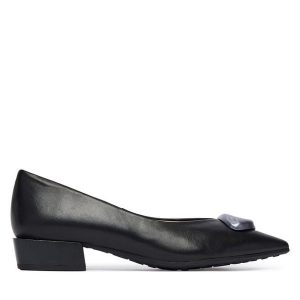 Czółenka Hispanitas. Czarne czółenka Hispanitas, bez wzorów, bez obcasa, bez zapięcia. Za 569,99 zł.