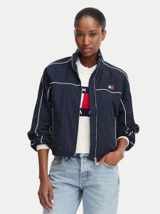 Tommy Jeans Kurtka przejściowa DW0DW22055 Granatowy Regular Fit. Niebieskie kurtki Tommy Jeans, xl, bez wzorów, z jeansu, bez kaptura. Za 569,99 zł.