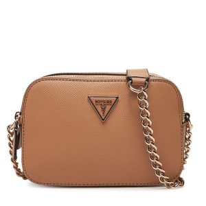 Torebka Guess. Brązowe listonoszki Guess, z aplikacjami, bez dodatków. Za 349,99 zł.