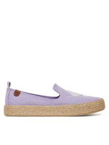 Roxy Espadryle CSS20547-02 Fioletowy. Fioletowe espadryle Roxy, bez wzorów, z materiału, bez obcasa. Za 99,99 zł.