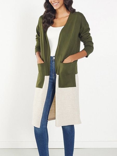 Milan Kiss Kardigan w kolorze oliwkowo-kremowym rozmiar: XL. Brązowe kardigany Milan Kiss. Za 152,26 zł.