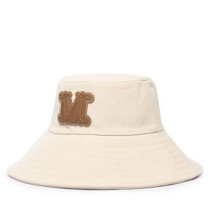 Kapelusz Max Mara Beachwear. Brązowe kapelusze Max Mara Beachwear, bez wzorów. Za 614,99 zł.