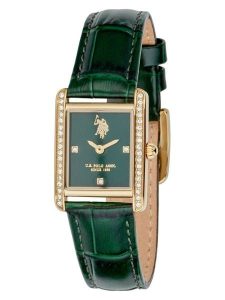 U.S. Polo Assn. Zegarek kwarcowy w kolorze złoto-ciemnozielonym rozmiar: onesize. Zielone, analogowe zegarki U.S. Polo Assn. Za 304,99 zł.