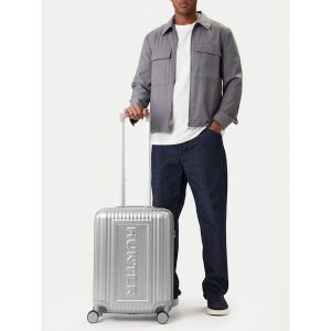 Walizka kabinowa Hunter. Szare walizki Hunter, bez wzorów. Za 299,99 zł.