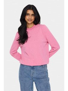 SAINT TROPEZ Bluza "Saint Tropez" w kolorze jasnoróżowym rozmiar: S. Różowe bluzy Saint Tropez, s, bez wzorów, bez kaptura. Za 92,86 zł.