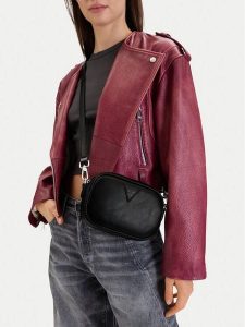 Guess Jeans Torebka CWBEO-GUESS-B-012-09 Czarny. Czarne listonoszki Guess Jeans, z aplikacjami, z jeansu, bez dodatków. Za 199,99 zł.