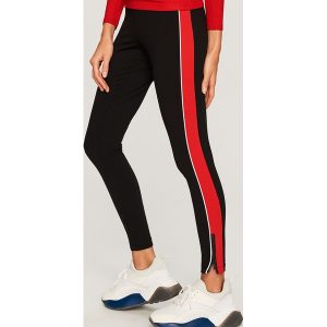Legginsy z lampasem - Czerwony. Legginsy marki Reserved. W wyprzedaży za 49,99 zł.