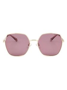 Polaroid Damskie okulary przeciwsłoneczne w kolorze złoto-jasnoróżowym rozmiar: 58. Różowe okulary przeciwsłoneczne Polaroid. Za 169,95 zł.