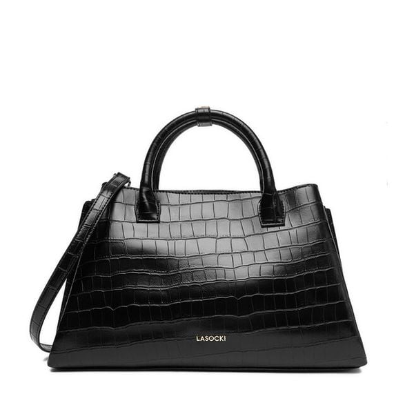 Torebka Lasocki. Czarne torebki klasyczne Lasocki, bez wzorów, bez dodatków. Za 199,99 zł.