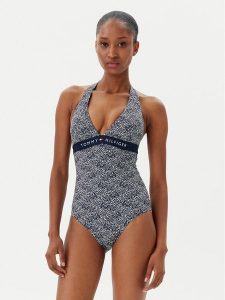 Tommy Hilfiger Strój kąpielowy UW0UW05962 Granatowy. Niebieskie stroje jednoczęściowe TOMMY HILFIGER, bez wzorów, z syntetyku. Za 269,99 zł.
