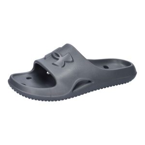 Klapki Sportowe Unisex Under Armour W Locker V Sl Us9. Szare klapki Under Armour, bez wzorów, z materiału, bez obcasa. Za 111,25 zł.