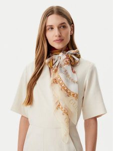 Guess Szal AW5297 SIL12 Écru. Rękawiczki Guess, z aplikacjami, z materiału. Za 269,99 zł.
