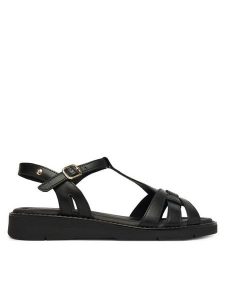 Pikolinos Sandały Roquetas W9B-0789 Czarny. Czarne sandały Pikolinos, bez wzorów, ze skóry, bez obcasa, na płaskiej podeszwie, bez zapięcia. Za 559,99 zł.