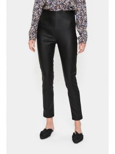SAINT TROPEZ Legginsy w kolorze czarnym rozmiar: L. Czarne legginsy Saint Tropez, bez wzorów, z podwyższonym stanem. Za 131,74 zł.