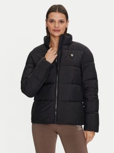 Guess Kurtka puchowa New Claudia V4YL03 WFUD0 Czarny Regular Fit. Czarne kurtki Guess, xs, z aplikacjami, z puchu, bez kaptura. Za 489,99 zł.