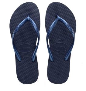 Klapki Havaianas Model 4000030 Kolor Niebieski. Niebieskie klapki Havaianas, bez wzorów, z gumy, bez obcasa. Za 94,99 zł.