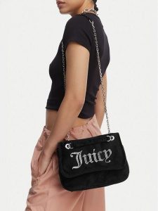 Juicy Couture Torebka CEO-BEJXT8762WPO. Czarny. Czarne torebki klasyczne Juicy Couture, bez wzorów, z materiału, bez dodatków. Za 279,99 zł.