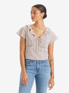 Levi's Bluzka w kolorze jasnoróżowym rozmiar: L. Różowe bluzki Levi's®, l, bez wzorów, bez kołnierzyka, bez ramiączek. Za 70,41 zł.