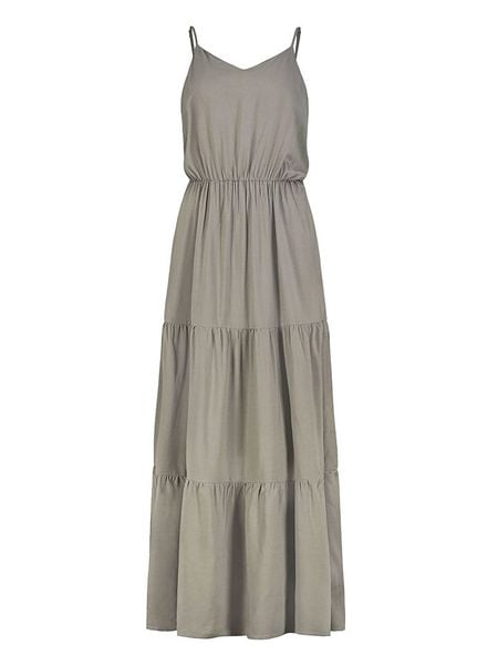 Sublevel Sukienka w kolorze khaki rozmiar: XS. Brązowe sukienki Sublevel, na imprezę, s, bez wzorów, z wiskozy, klasyczne, bez kołnierzyka, bez ramiączek, maxi. Za 78,84 zł.