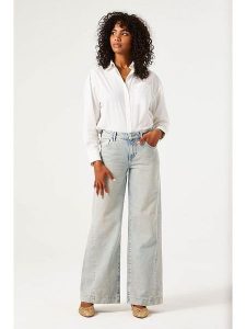 Garcia Dżinsy - Wide leg - w kolorze błękitnym rozmiar: W27/L32. Niebieskie jeansy Garcia, bez wzorów. Za 133,95 zł.