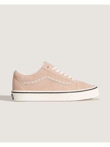 Vans Skórzane sneakersy "Old Skool" w kolorze jasnoróżowym rozmiar: 44,5. Różowe trampki Vans, z aplikacjami, bez zapięcia. Za 184,46 zł.