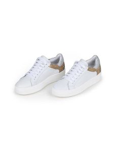 Anna Morellini Skórzane sneakersy "Antilina" w kolorze biało-beżowym rozmiar: 41. Białe trampki Anna Morellini, bez wzorów, bez zapięcia. Za 368,96 zł.