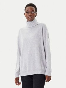 Liu Jo Sport Golf TF5179 MS026 Szary Regular Fit. Szare golfy Liu Jo Sport, bez wzorów, z wełny. Za 489,99 zł.