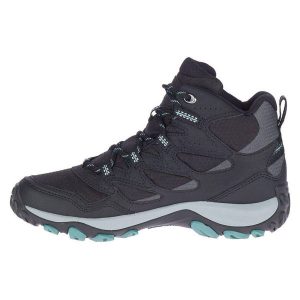 Buty trekkingowe damskie Merrell West Rim Sport Gtx. Czarne buty trekkingowe Merrell, z materiału, za kostkę, bez zapięcia. Za 478,00 zł.