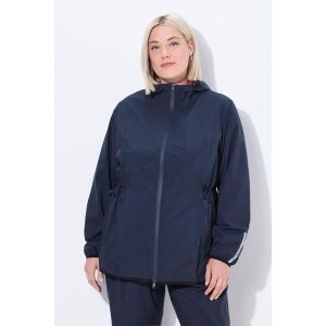 Damskie Kurtka przeciwdeszczowa woreczek podróżny wodoodporny. Niebieskie kurtki Ulla Popken, plus size, bez wzorów, z materiału, bez kaptura. W wyprzedaży za 311,99 zł.