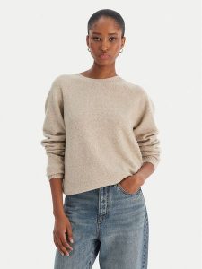 Vero Moda Sweter Doffy 10221006 Beżowy Regular Fit. Brązowe swetry klasyczne Vero Moda, s, z syntetyku, bez kołnierzyka. Za 149,99 zł.