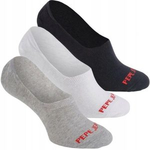 Skarpetki treningowe Pepe Jeans PMU10652 stopki. Białe skarpetki Pepe Jeans, bez wzorów, z jeansu. Za 49,00 zł.