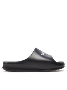 Lacoste Klapki Serve Slide 2.0 747CFA0020 Czarny. Czarne klapki Lacoste, bez wzorów, z syntetyku, bez obcasa. Za 259,99 zł.