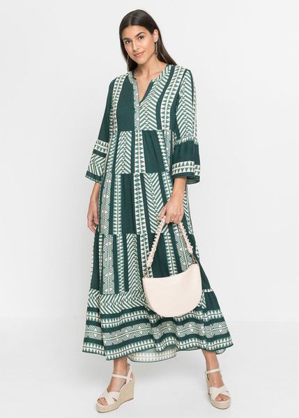 Długa sukienka z lejącej wiskozy. Czarne sukienki bonprix, bez wzorów, z wiskozy, bez kołnierzyka, bez ramiączek, maxi. Za 169,99 zł.