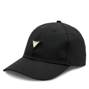 Czapka z daszkiem Guess. Czarne czapki Guess, z aplikacjami. Za 89,99 zł.